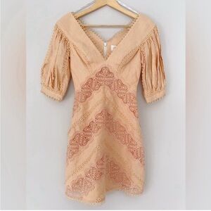 Zimmerman /Chevron crochet paneled dress